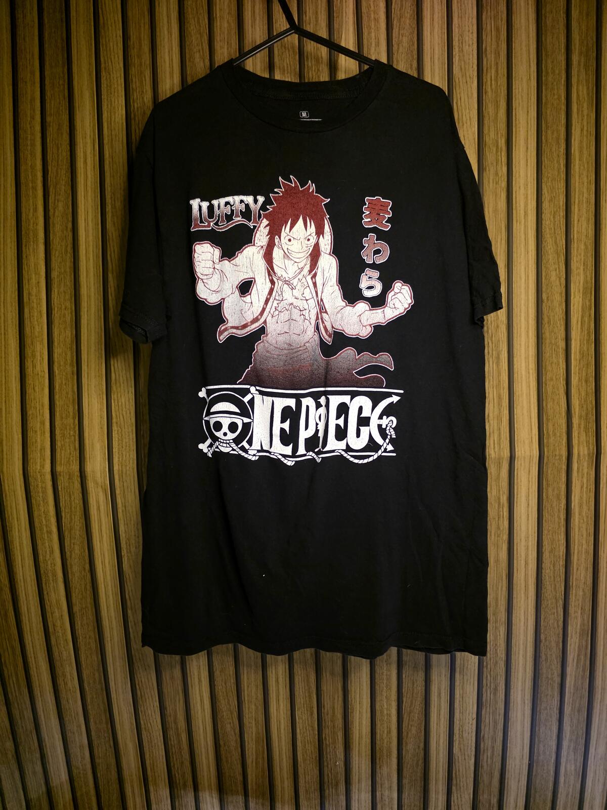 Ripple Junction One Piece Luffy Graphic Black T-Shirt Medium