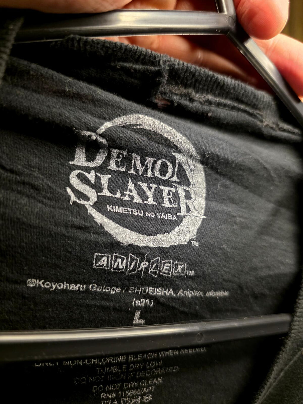 Aniplex Demon Slayer Graphic T-Shirt Black Large