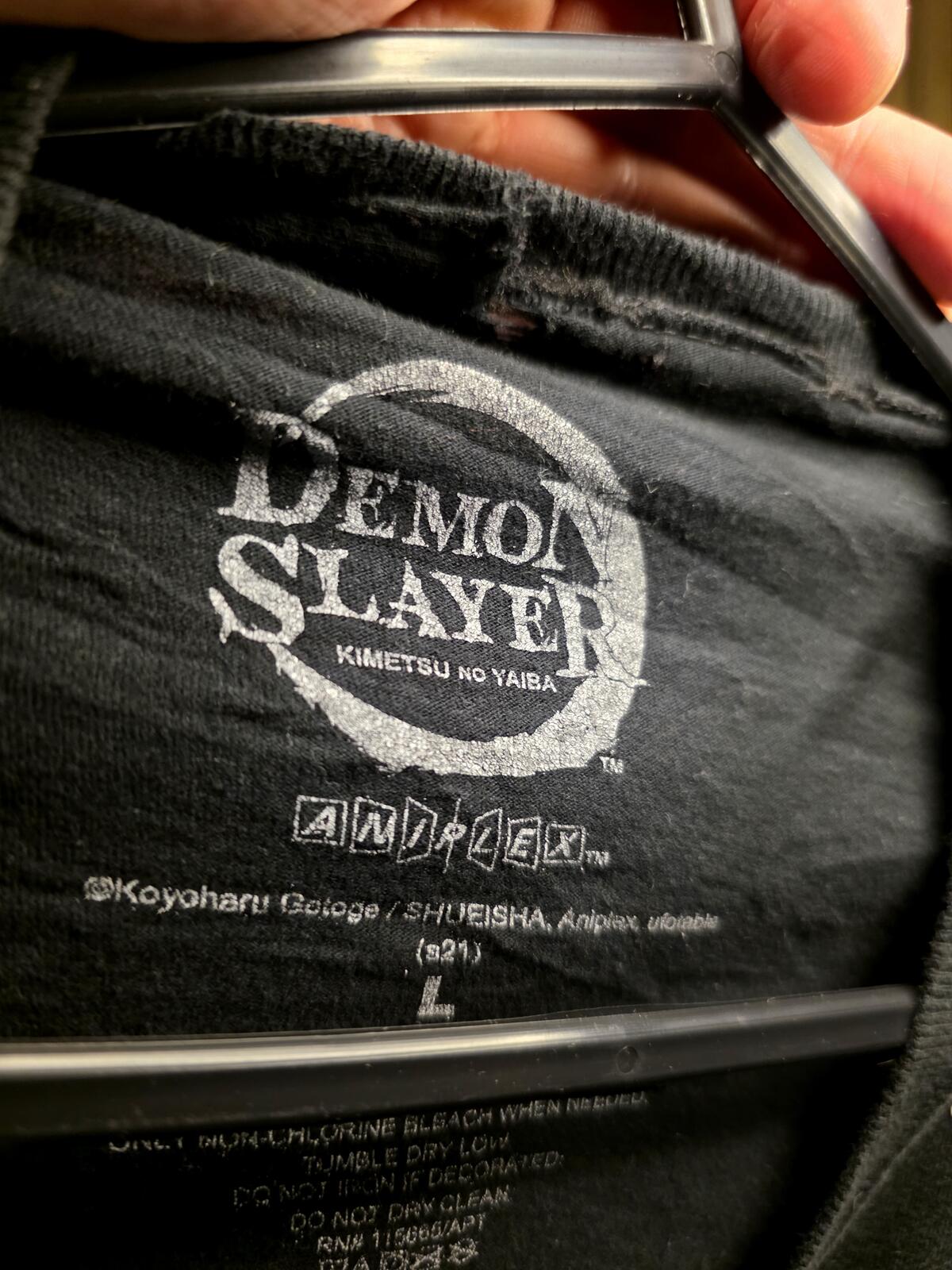 Aniplex Demon Slayer Graphic T-Shirt Black Large