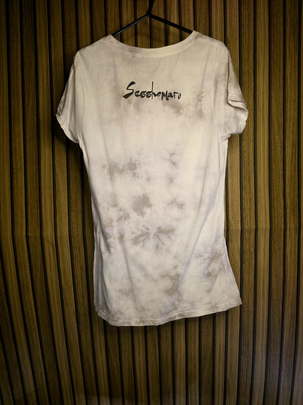 InuYasha Sasakomati Men's T-shirt Anime Graphic White Tie-Dye Size M