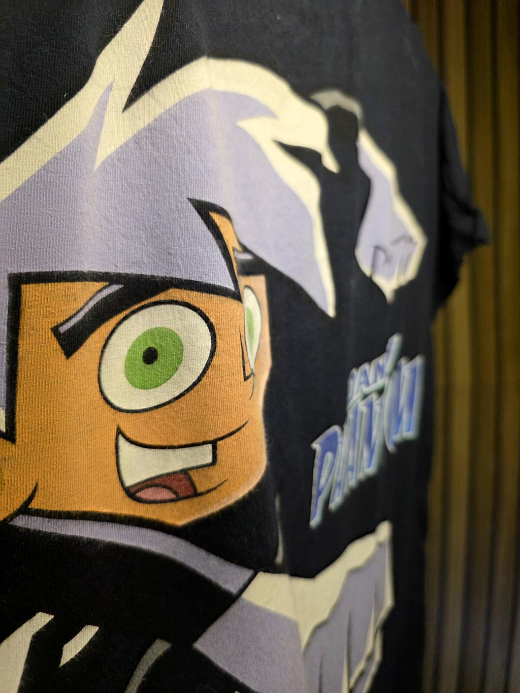 RARE 2009 Danny Phantom Black Graphic T-Shirt Cartoon Character Size M
