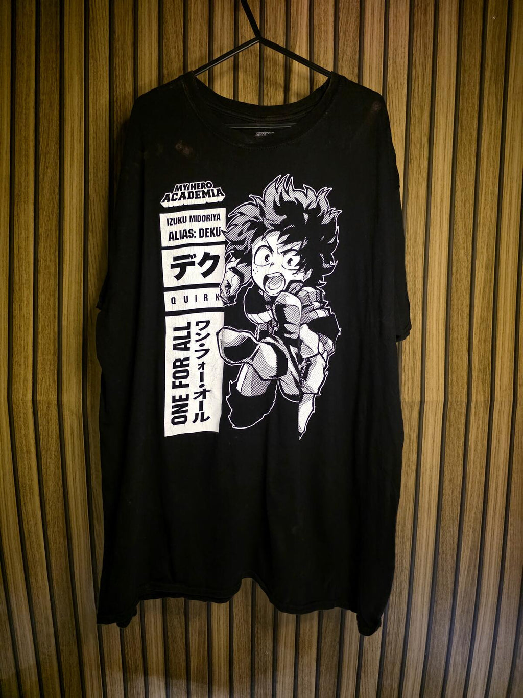 My Hero Academia Izuku Midoriya Deku Graphic Black T-Shirt Size XXL