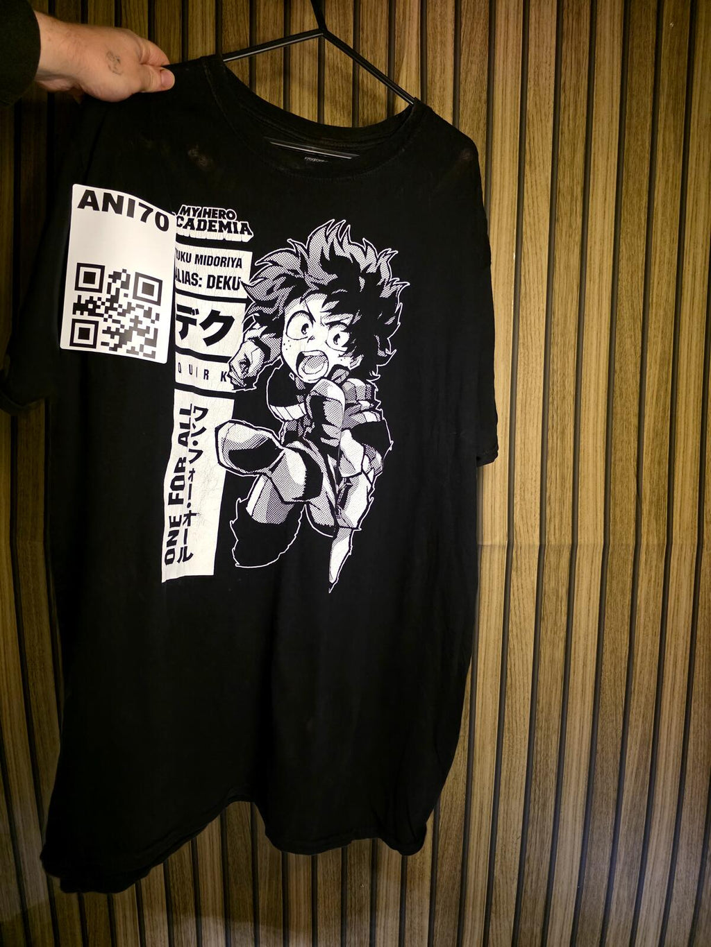 My Hero Academia Izuku Midoriya Deku Graphic Black T-Shirt Size XXL
