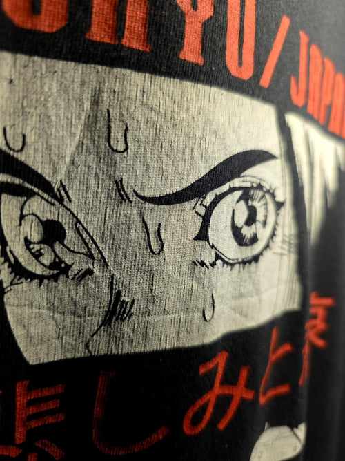 Brisco Brands Black Tokyo Japan Graphic T-Shirt Medium