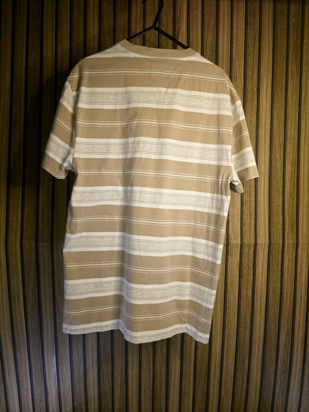 Tommy Jeans Striped T-Shirt Beige White Small