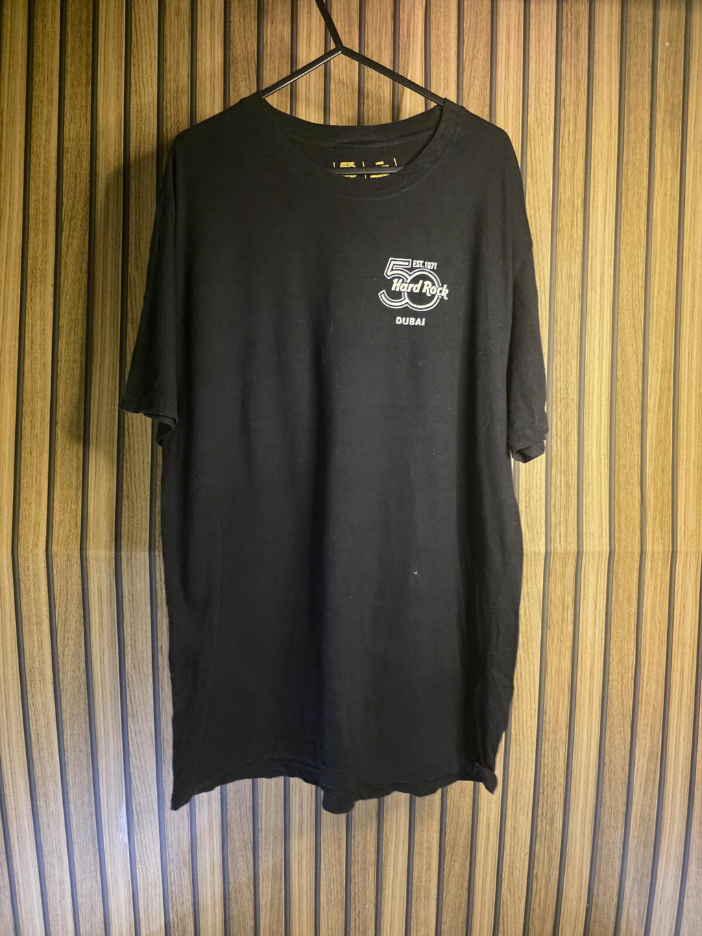 Hard Rock 50th Anniversary Dubai Black Graphic T-Shirt Size L