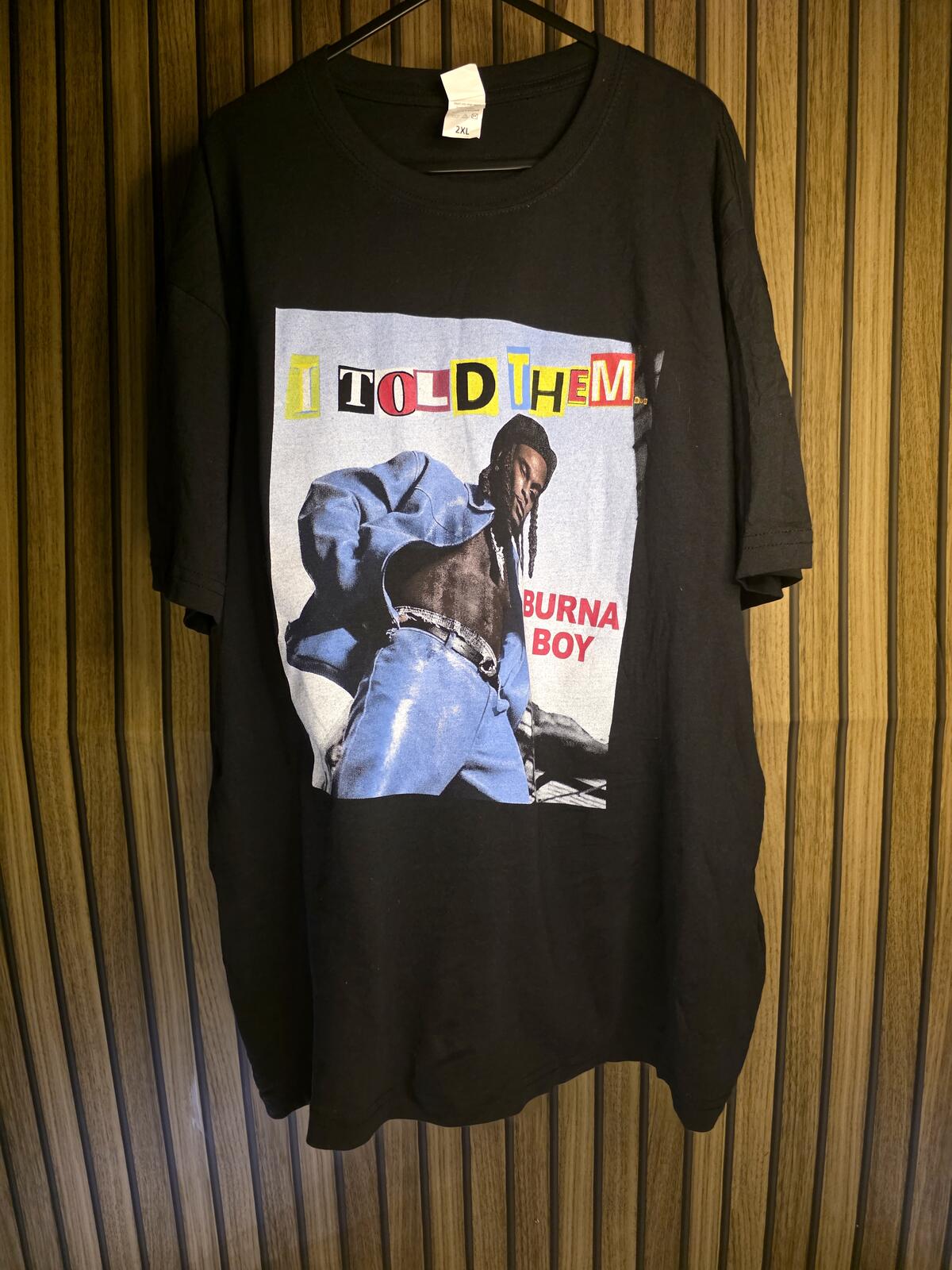 Burna Boy I Told Them Tour Graphic T-Shirt Black 2XL