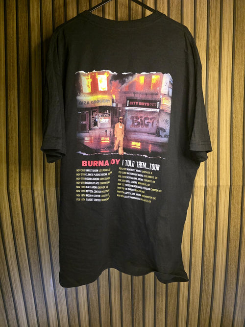 Burna Boy I Told Them Tour Graphic T-Shirt Black 2XL