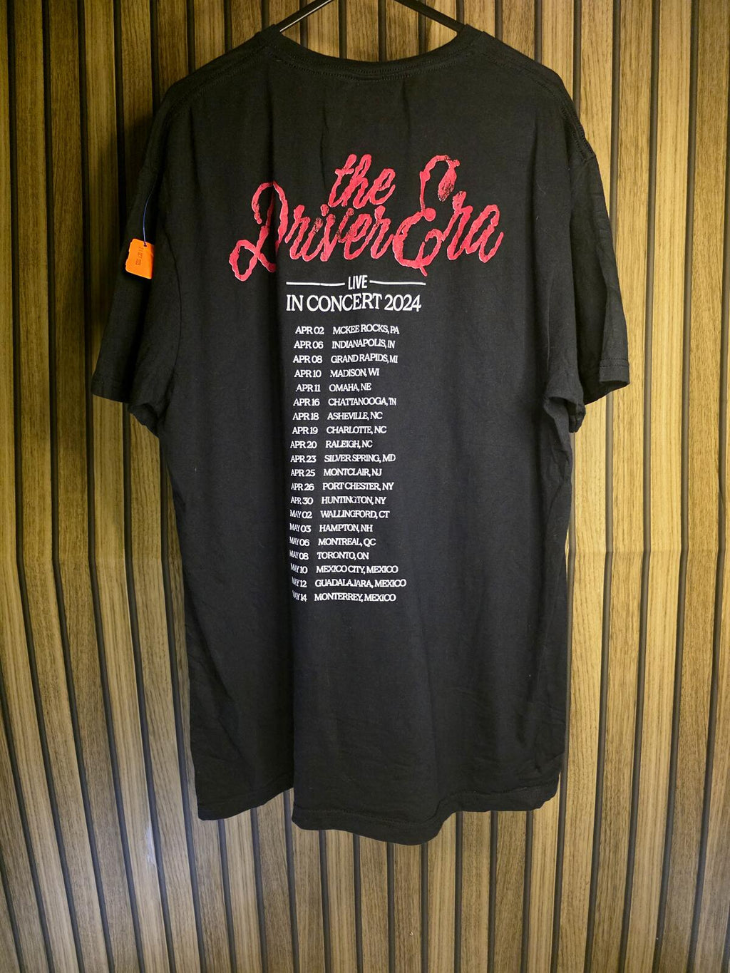 The Driver Era Black Live In Concert 2024 Graphic T-Shirt Size Large