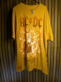 AC/DC Black Ice Tour 2018 Graphic T-shirt Mustard Yellow Large