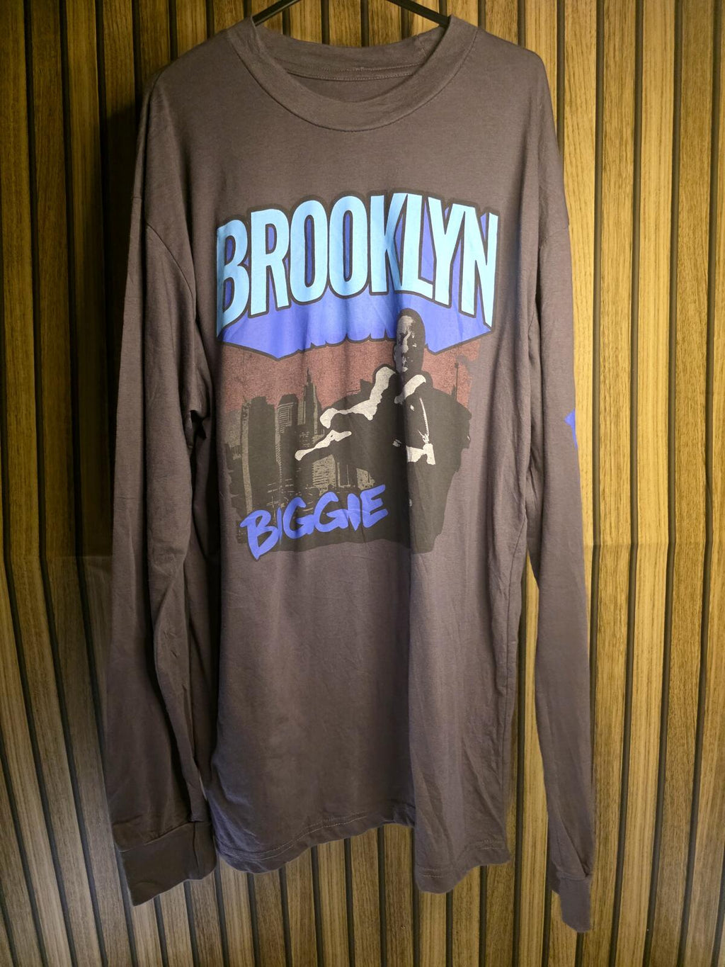 The Notorious B.I.G. Brooklyn Biggie Long Sleeve T-Shirt Brown XL