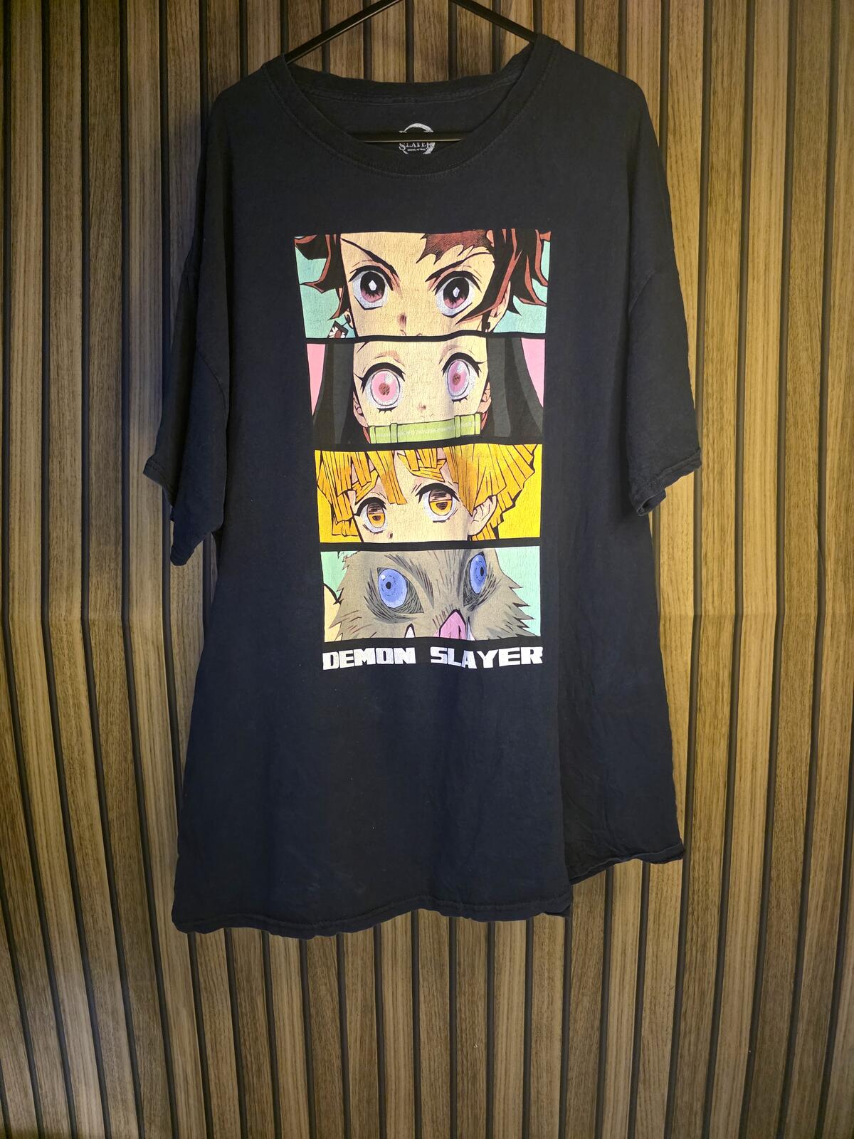 Demon Slayer Anime Graphic T-shirt Black Size XL