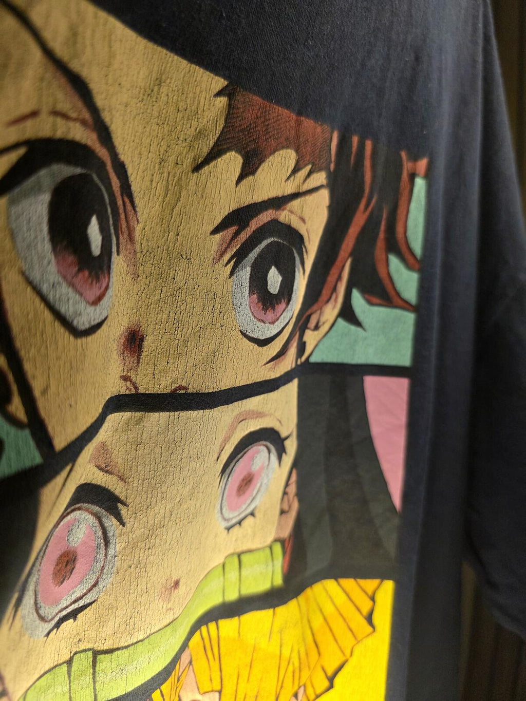 Demon Slayer Anime Graphic T-shirt Black Size XL