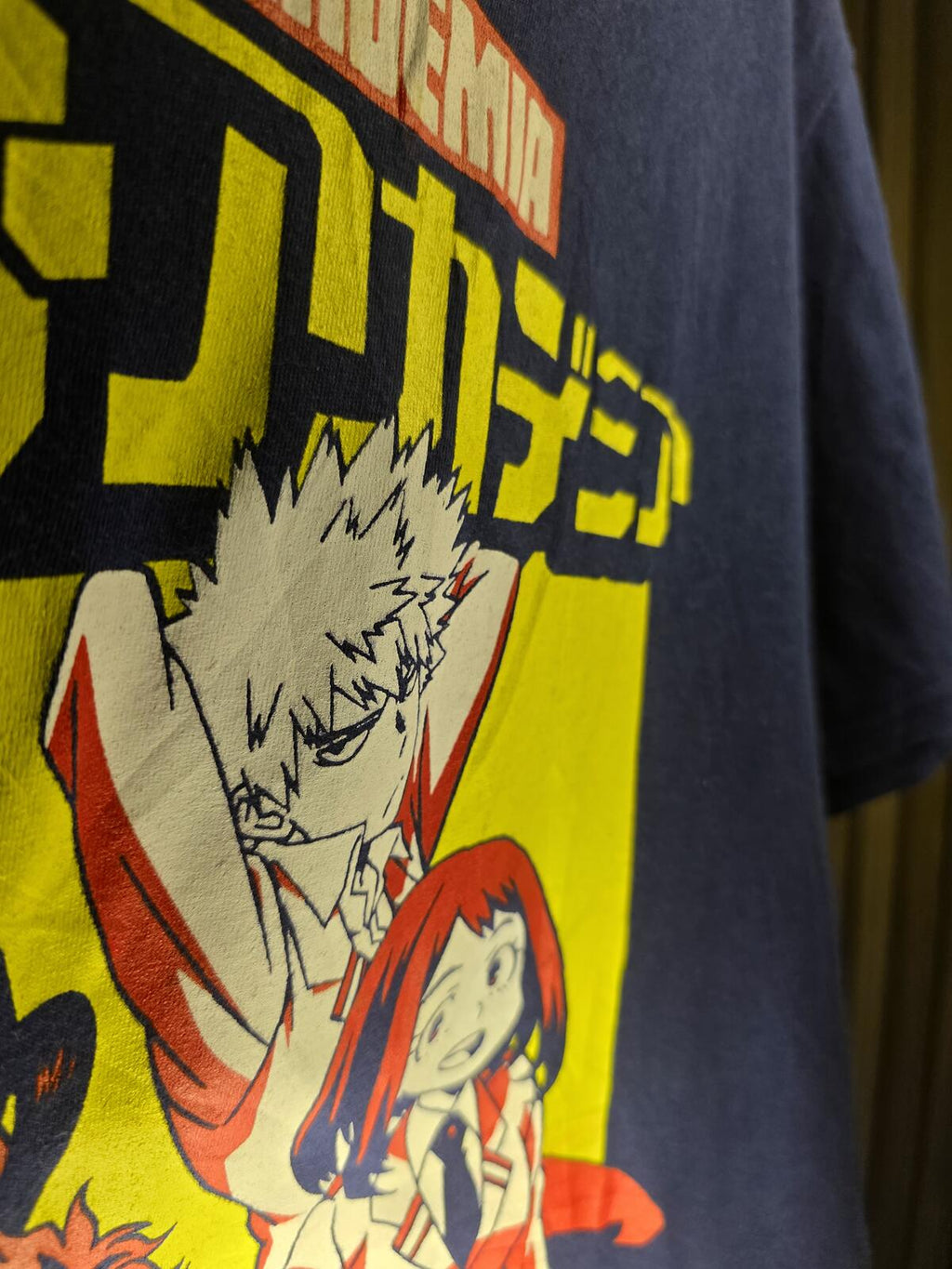 Funimation My Hero Academia Anime Graphic T-Shirt Navy Blue Size L