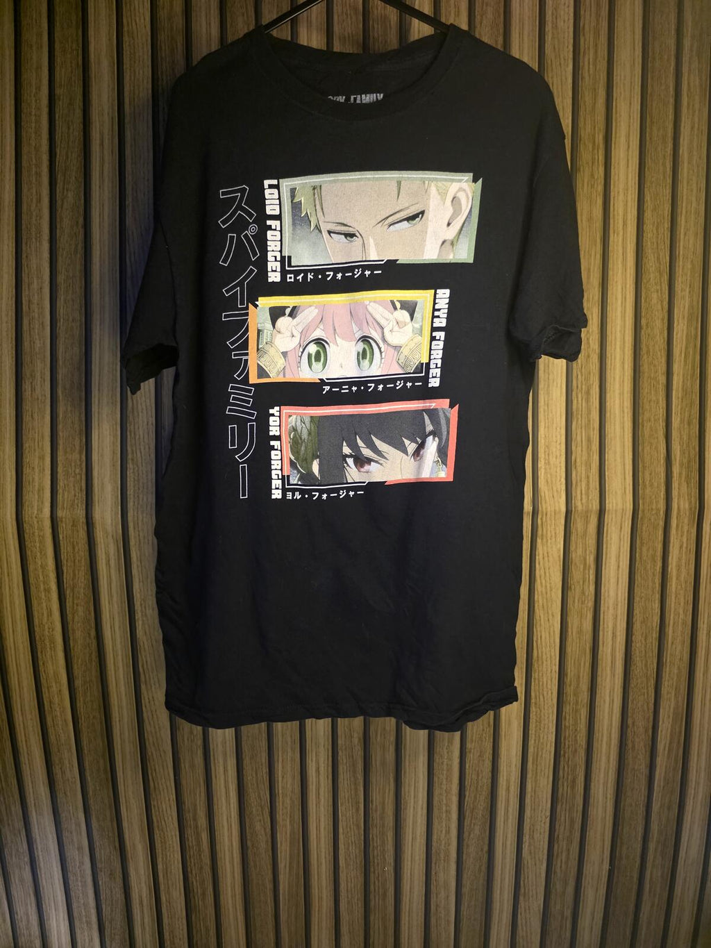 Spy x Family Anime Graphic T-Shirt Black Medium