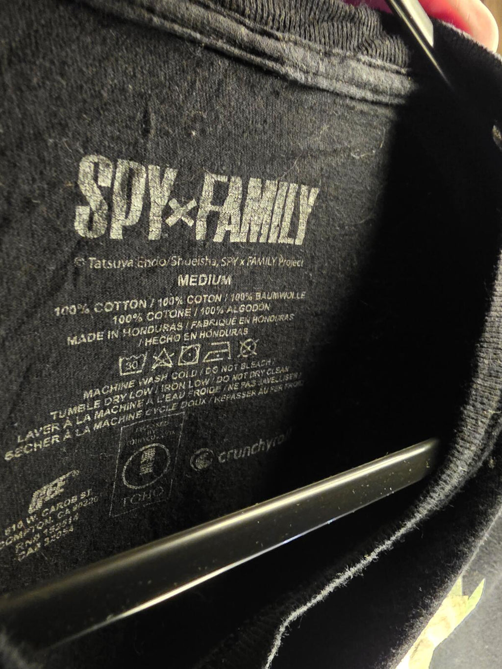 Spy x Family Anime Graphic T-Shirt Black Medium
