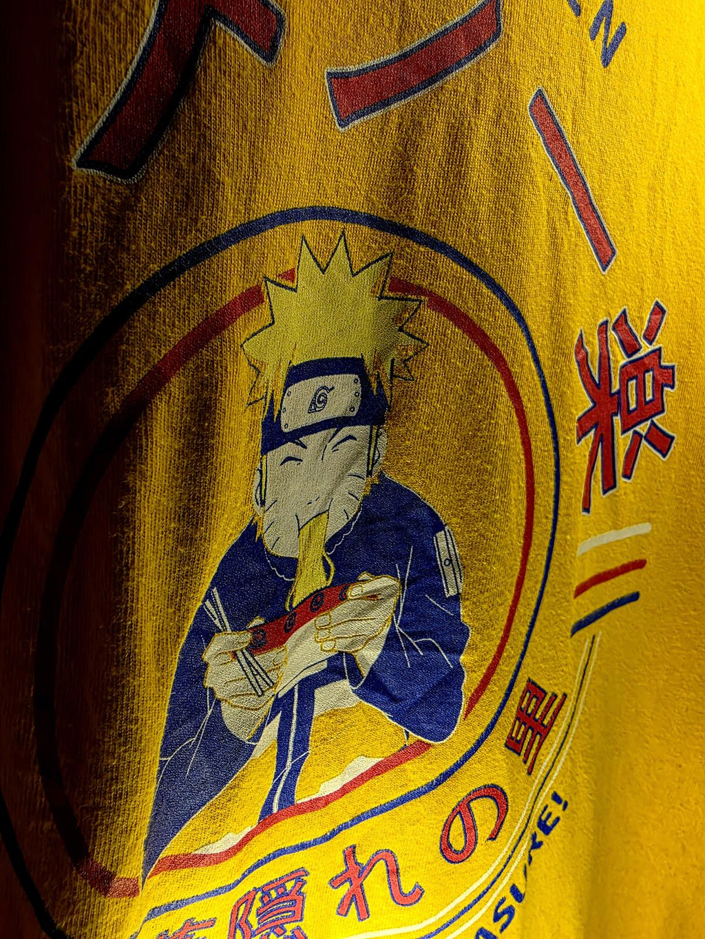 Ichiraku Ramen Naruto Graphic Long Sleeve T-Shirt Yellow Small