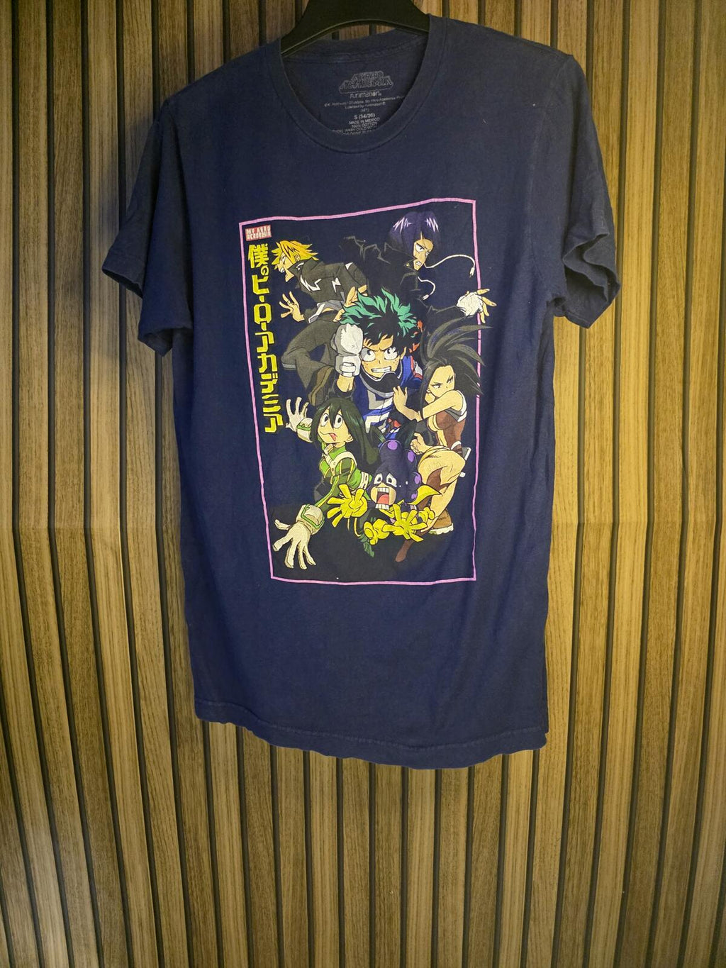 Marvel My Hero Academia Graphic T-shirt Navy Blue Size S