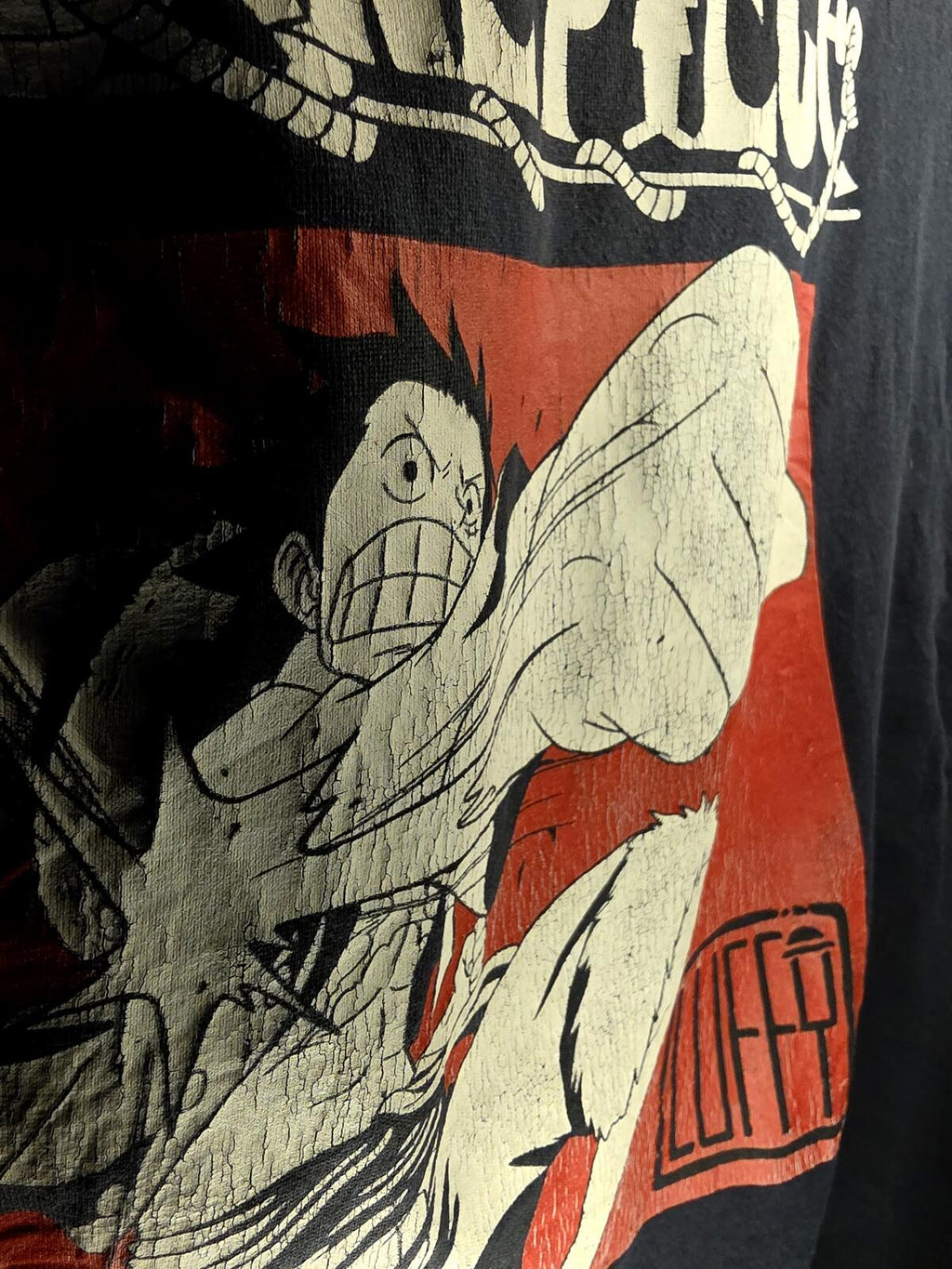 One Piece Luffy Graphic Black T-Shirt Small