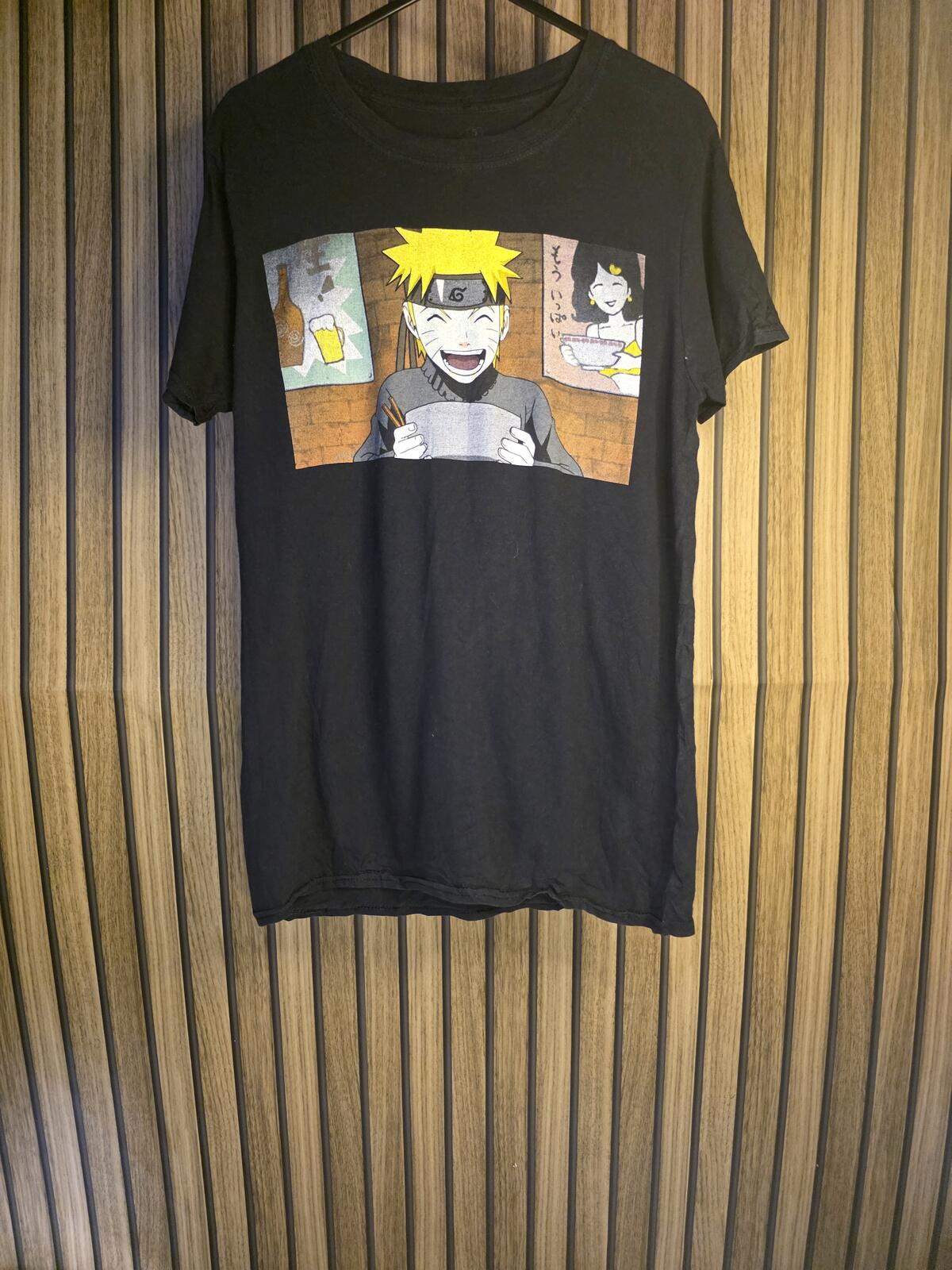 Naruto Anime Graphic T-shirt Black Small