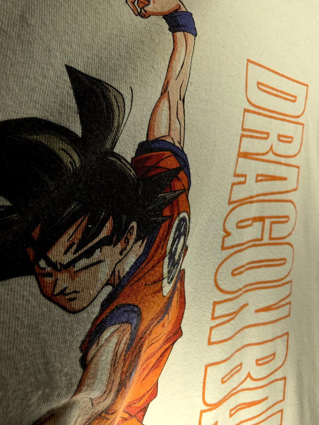 Dragon Ball Goku Graphic Long Sleeve T-Shirt White Black Size 10-11