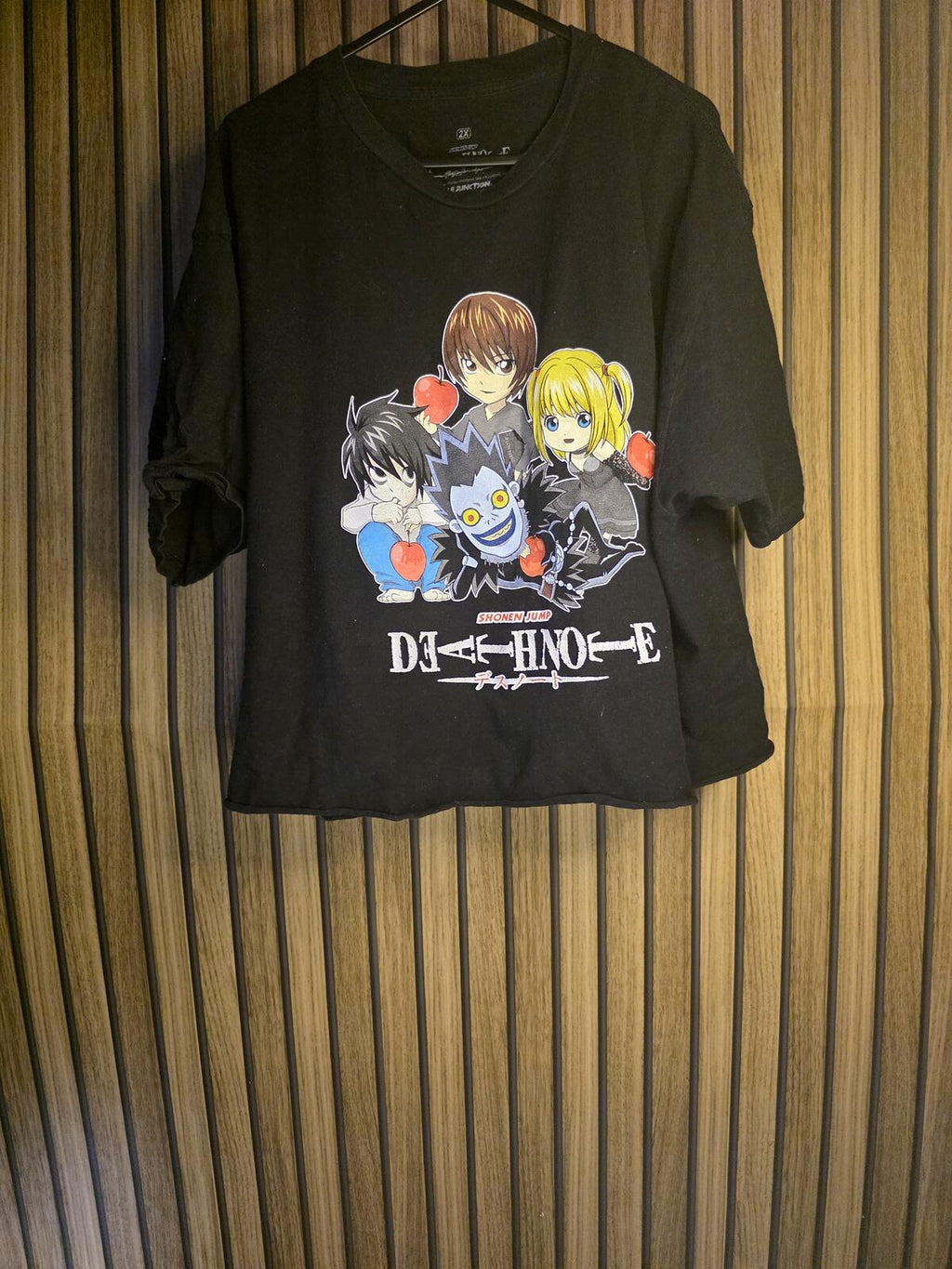 Death Note Anime Graphic Cropped T-Shirt Black 2X