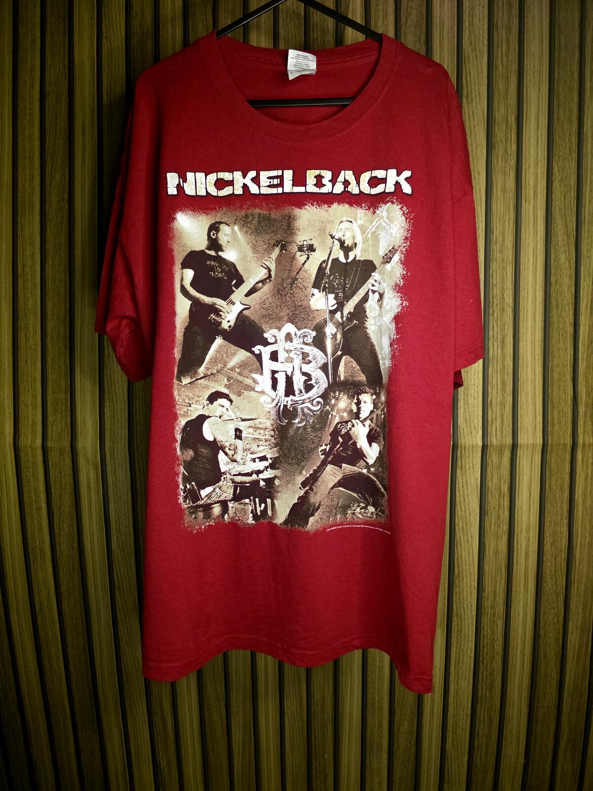 Vintage 2009 Nickelback Band Tour T-Shirt Red Large