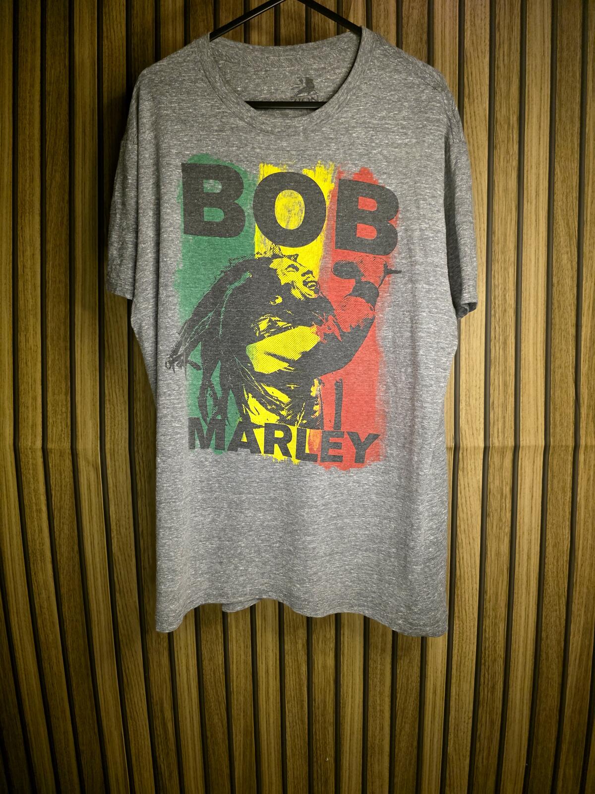 Zion Rootswear Bob Marley Graphic T-Shirt Grey Large