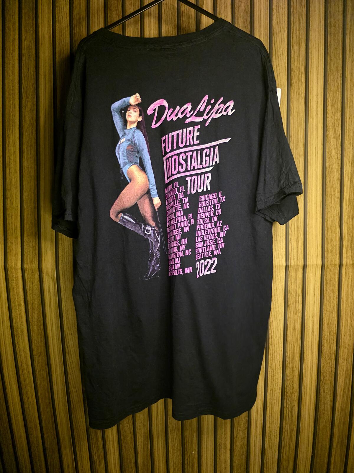 Dua Lipa Future Nostalgia Tour 2022 Black T-shirt Large