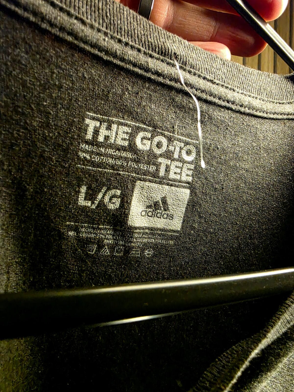 Adidas The Go-To Tee Logo Graphic T-Shirt Grey L/G