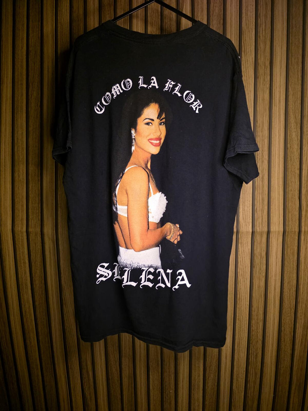 Selena Como La Flor Black Graphic T-Shirt Size S