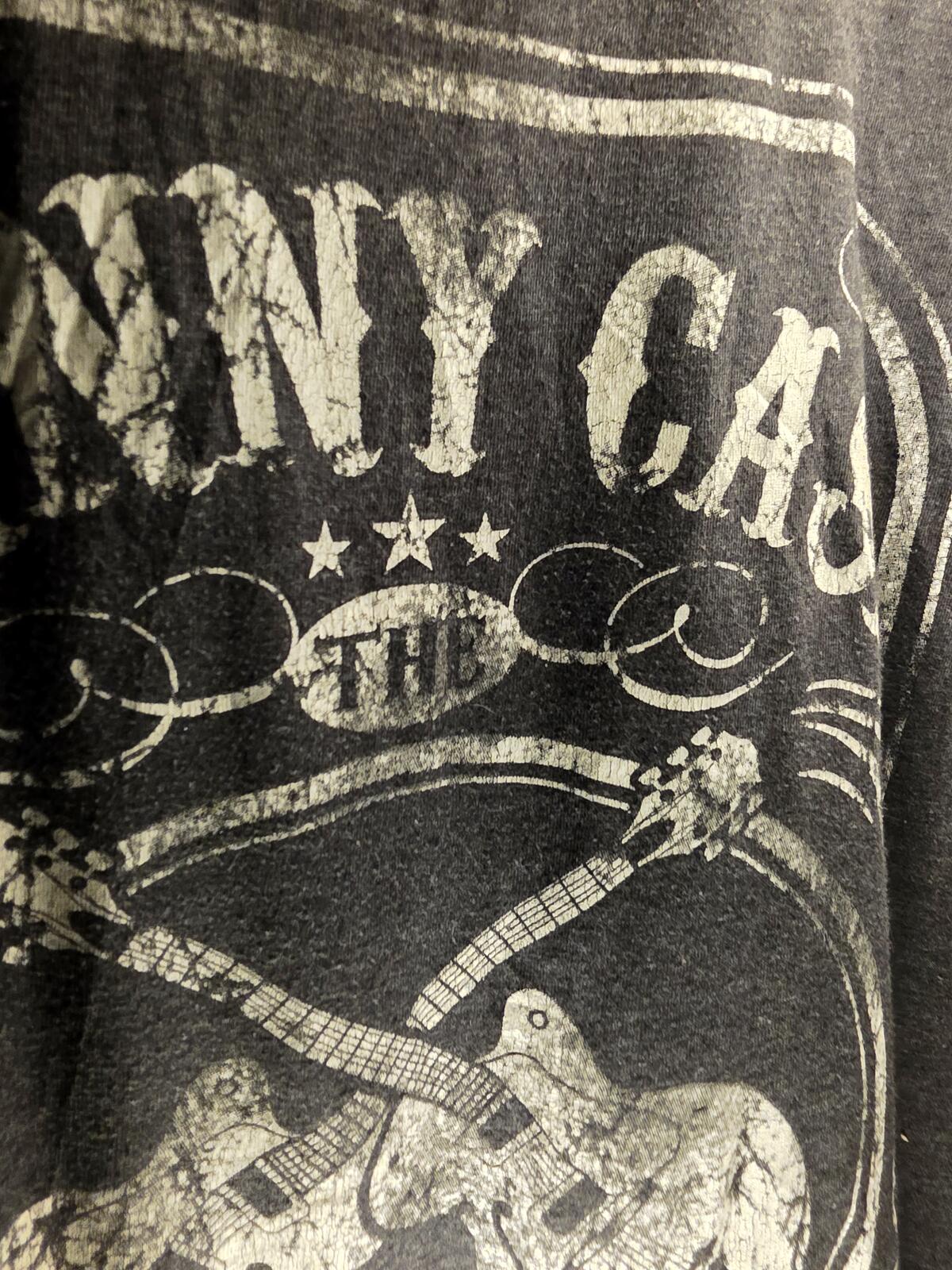 Zion Rootswear Johnny Cash Man in Black Graphic T-Shirt Charcoal Grey Medium