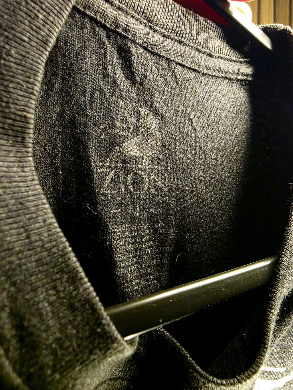 Zion Rootswear Johnny Cash Man in Black Graphic T-Shirt Charcoal Grey Medium