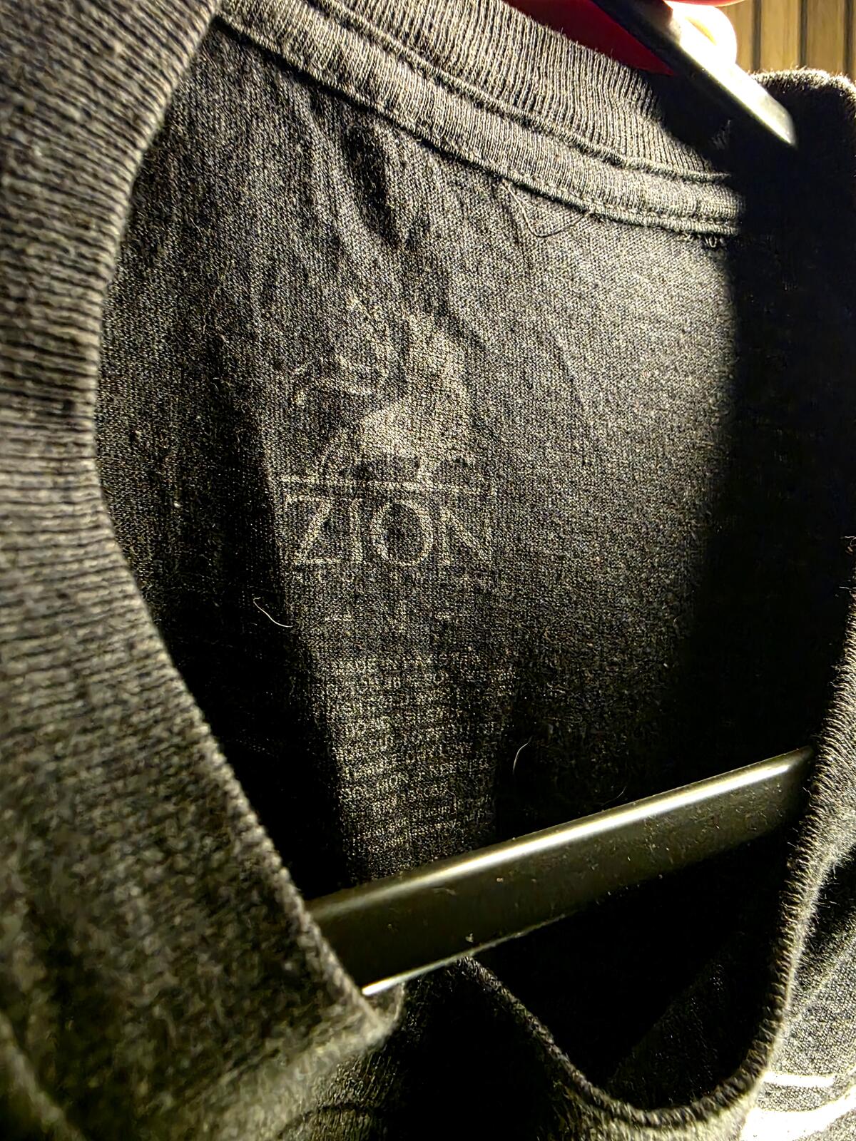 Zion Rootswear Johnny Cash Man in Black Graphic T-Shirt Charcoal Grey Medium