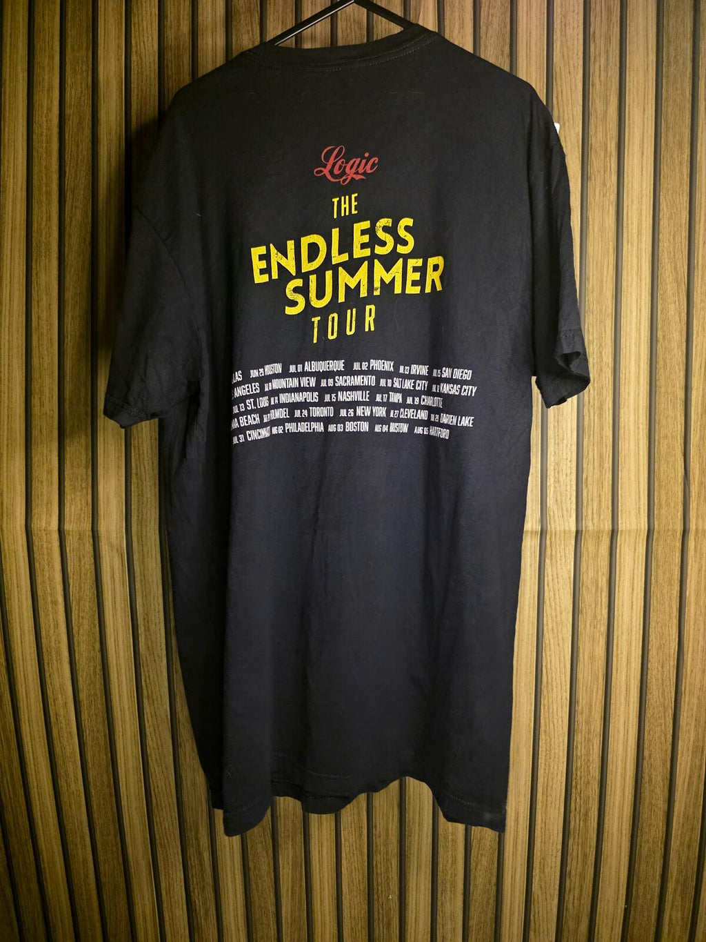 Logic The Endless Summer Tour Black Graphic T-Shirt Size M