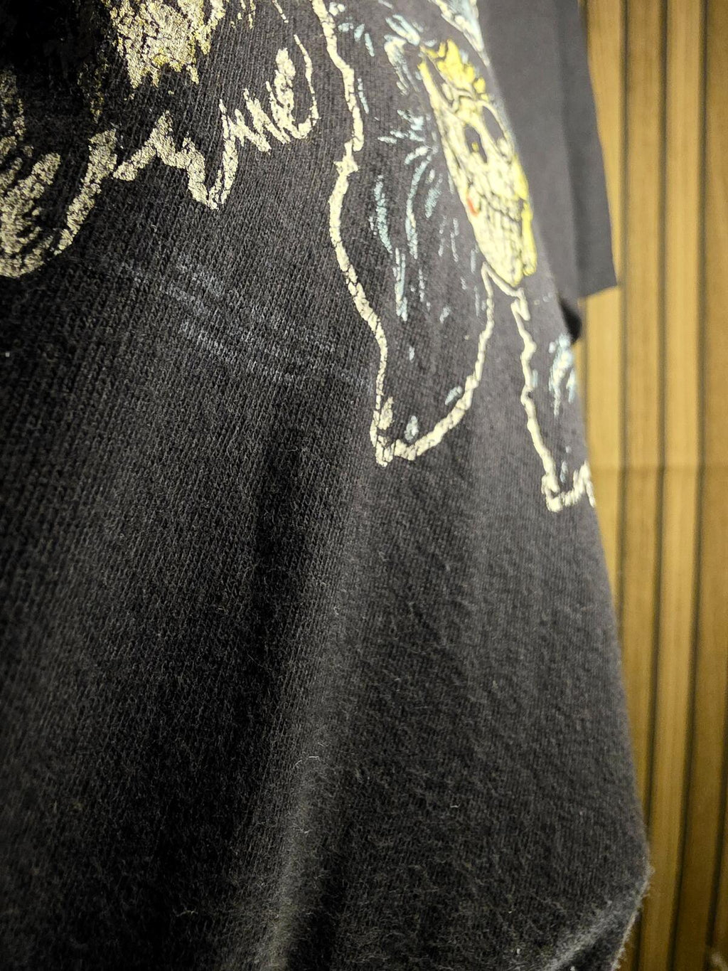 Guns N' Roses T-Shirt Skull Graphic Black Medium Vintage 2000's