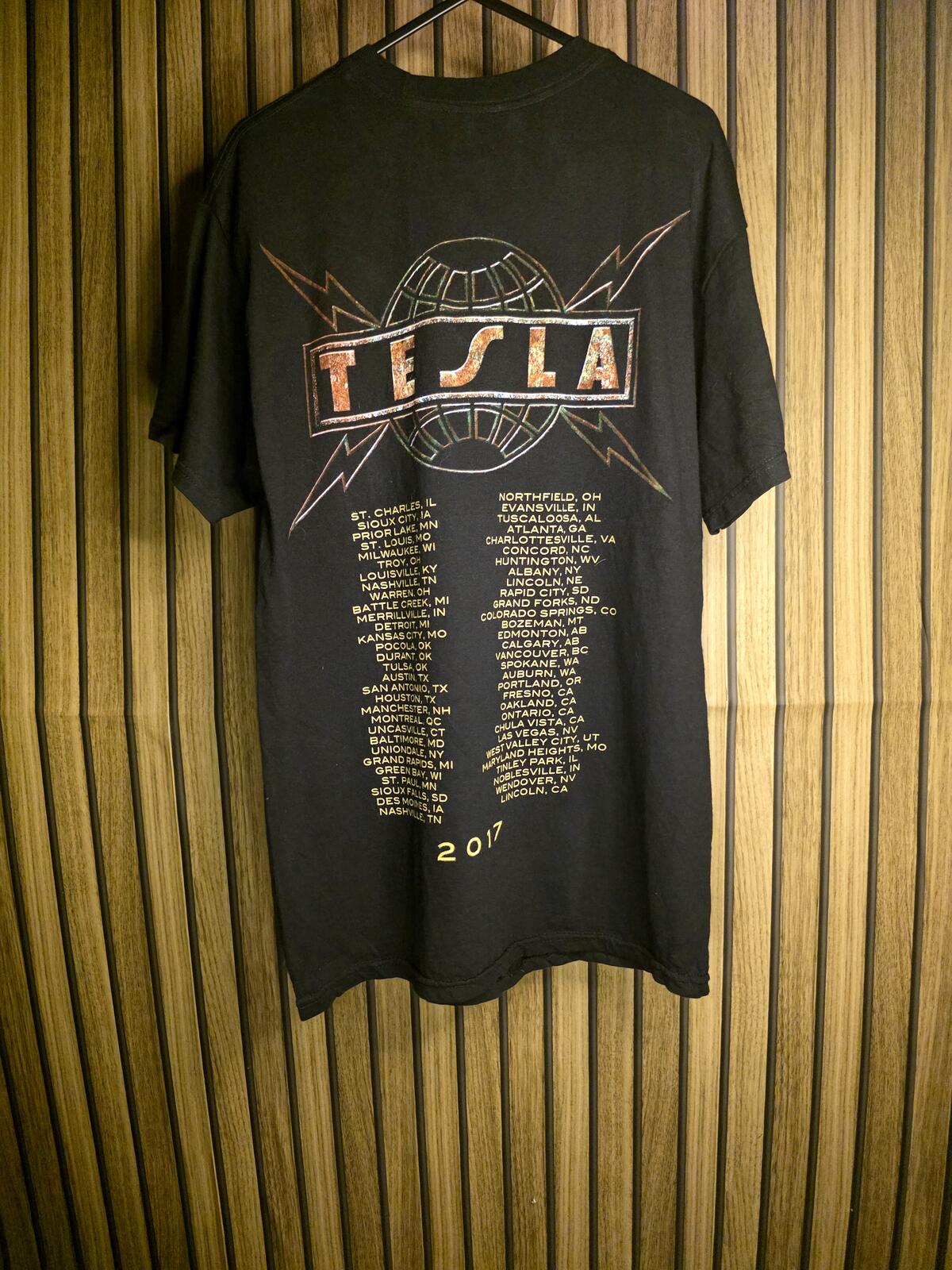 Tesla Band T-shirt Black Medium 2017 Tour Graphic
