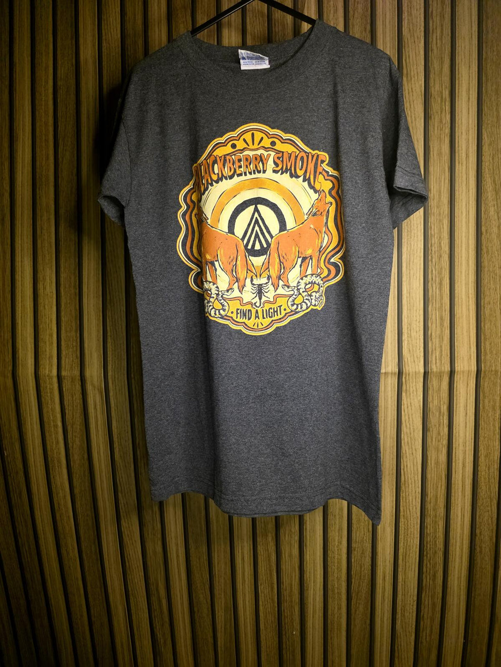 Blackberry Smoke Find A Light Tour 2012 Graphic T-Shirt Grey Small
