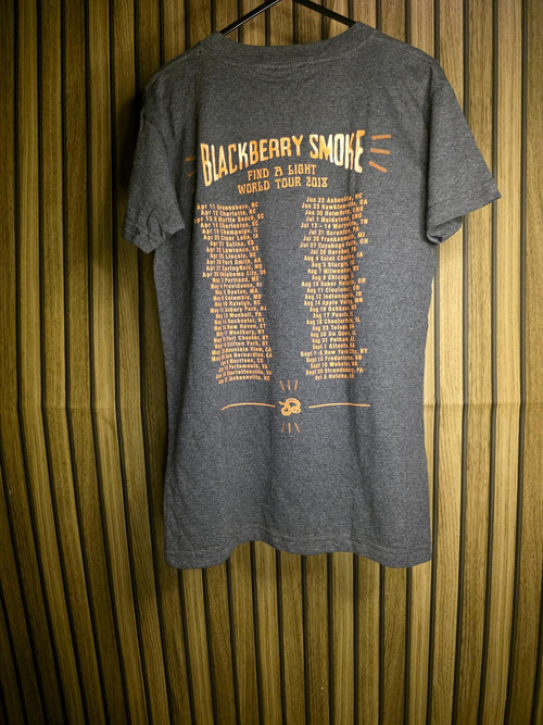 Blackberry Smoke Find A Light Tour 2012 Graphic T-Shirt Grey Small
