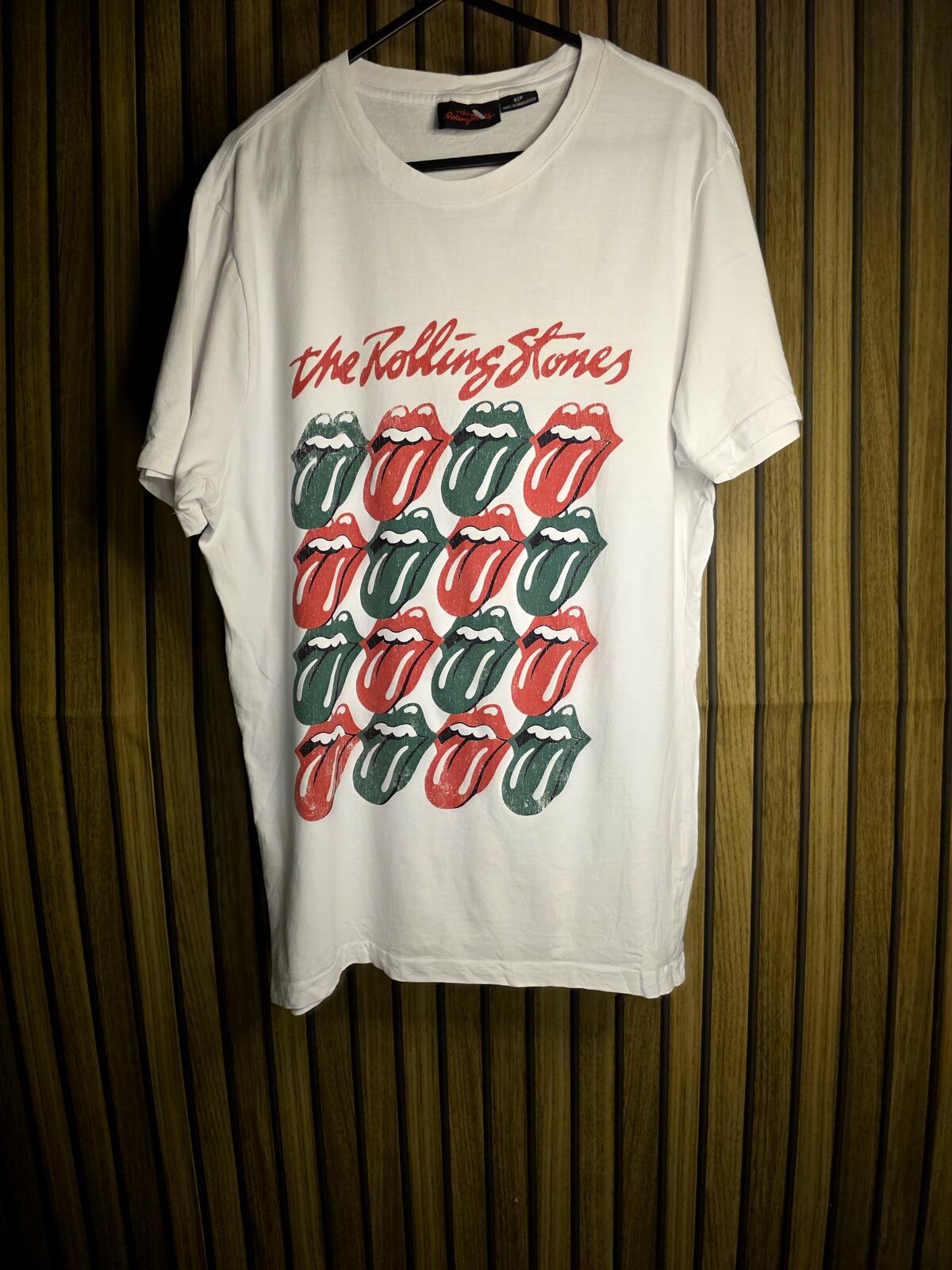 The Rolling Stones Graphic T-Shirt Multi Tongue Logo White S/P