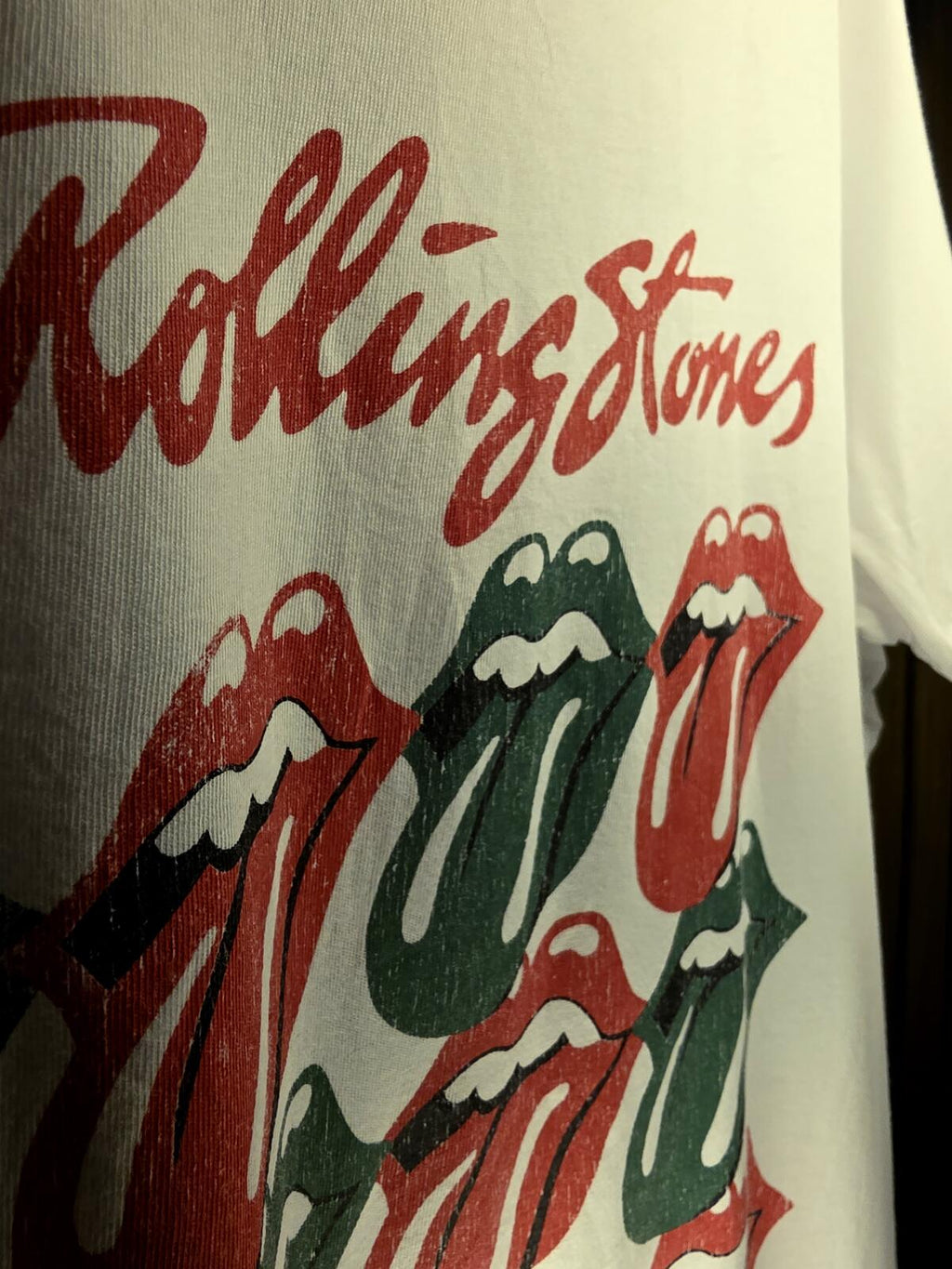 The Rolling Stones Graphic T-Shirt Multi Tongue Logo White S/P