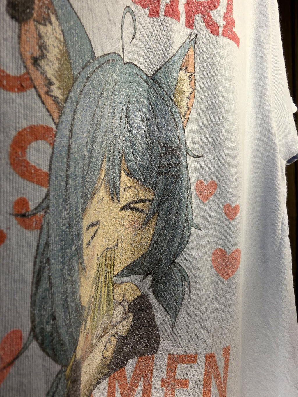Just A Girl Who Loves Anime & Ramen Sketching Graphic T-Shirt Light Blue Small