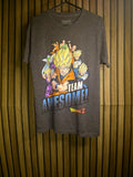 Dragon Ball Z Team Awesome Graphic T-Shirt Grey Medium