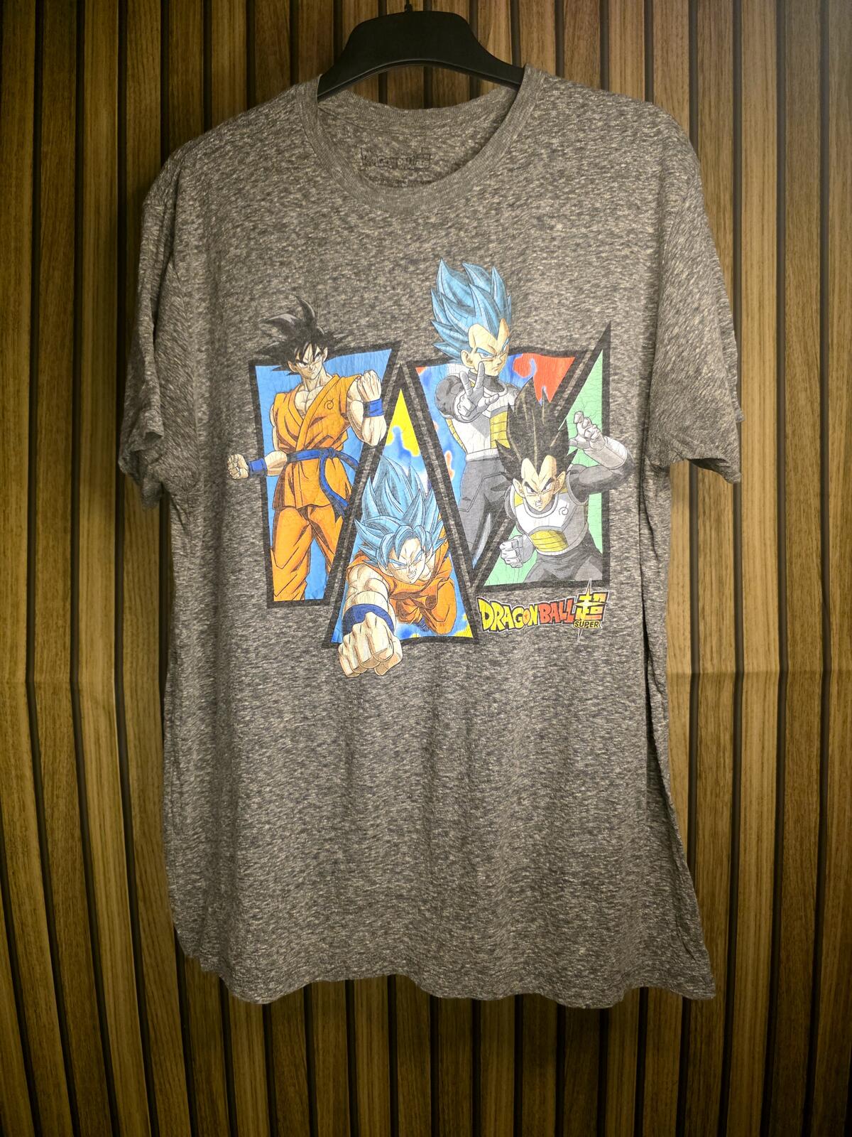Dragon Ball Super Men's T-shirt Grey Graphic Print Size L