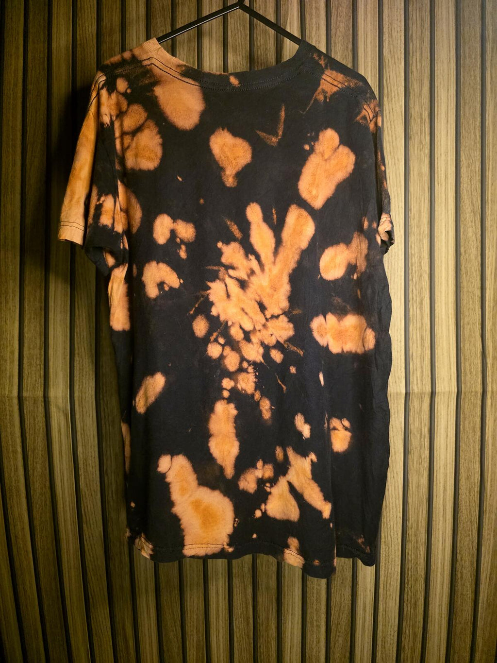 Death Note Anime Graphic Tie-Dye T-Shirt Black Orange Medium
