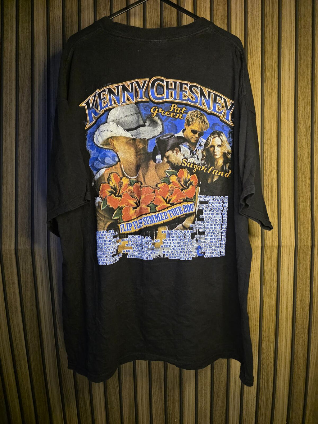 Kenny Chesney Flip Flop Summer Tour 2001 Black XL T-Shirt
