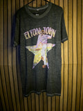 Elton John Graphic T-Shirt Black Size S