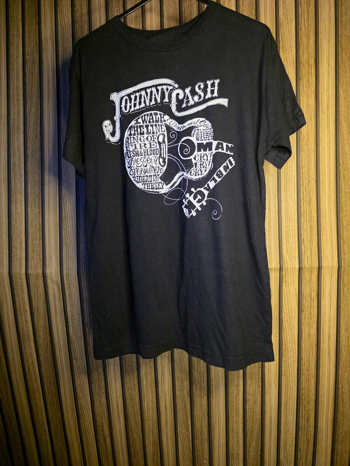 Johnny Cash Black Graphic T-shirt Medium