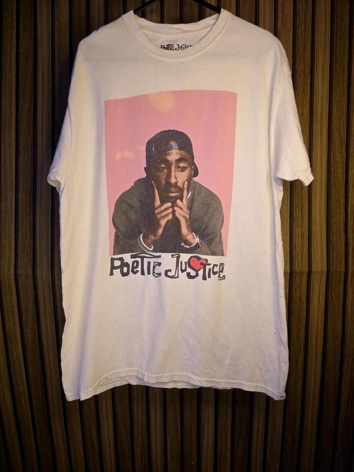 Poetic Justice Tupac Shakur Graphic T-Shirt White S/M