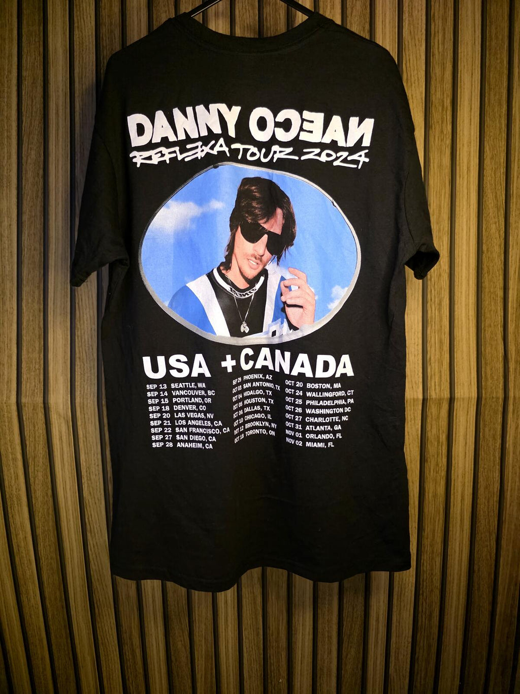 Danny Ocean Tour T-Shirt Black USA Canada 2024 Size M
